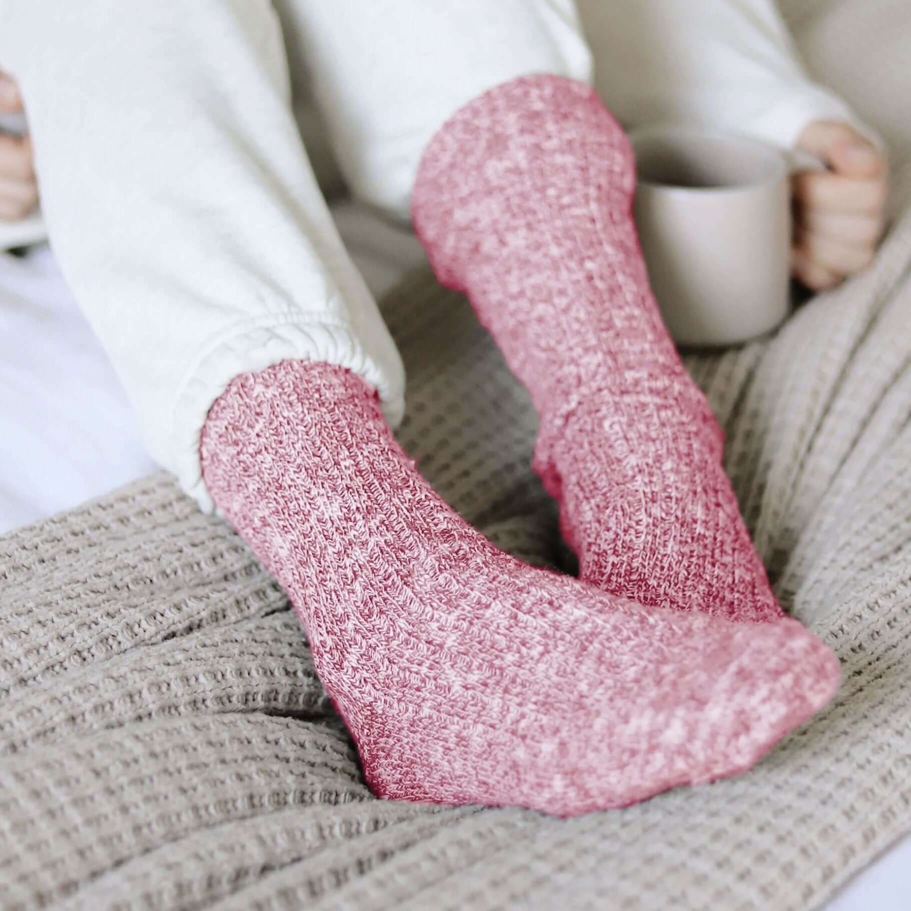 Warm & Cozy Cabin Socks for Men & Women - Made in USA - Perfect for Winter, Hiking & Home Relaxation