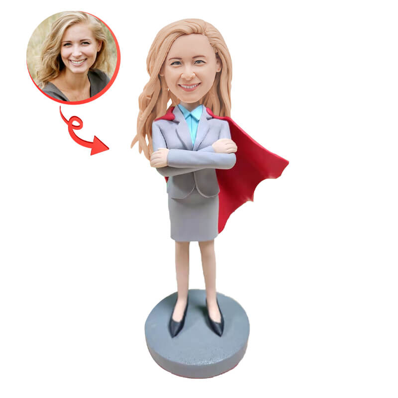 Custom Super Mom Bobblehead - Personalized Mother's Day Gift for Mom - Perfect for Birthday, Anniversary & Home Decor