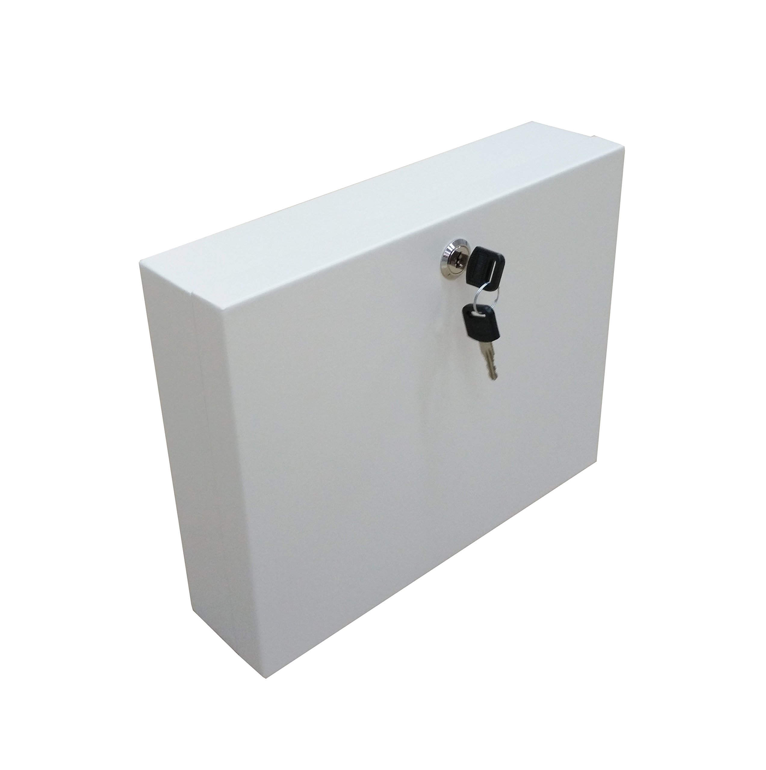 FixtureDisplays Secure Steel Key Storage Cabinet - 90 Key Capacity, Gray Wall-Mounted Lock Box for Garage & Home Organization - Durable Key Organizer with Lock for Security - Perfect for Keys, Tools & Small Items Storage