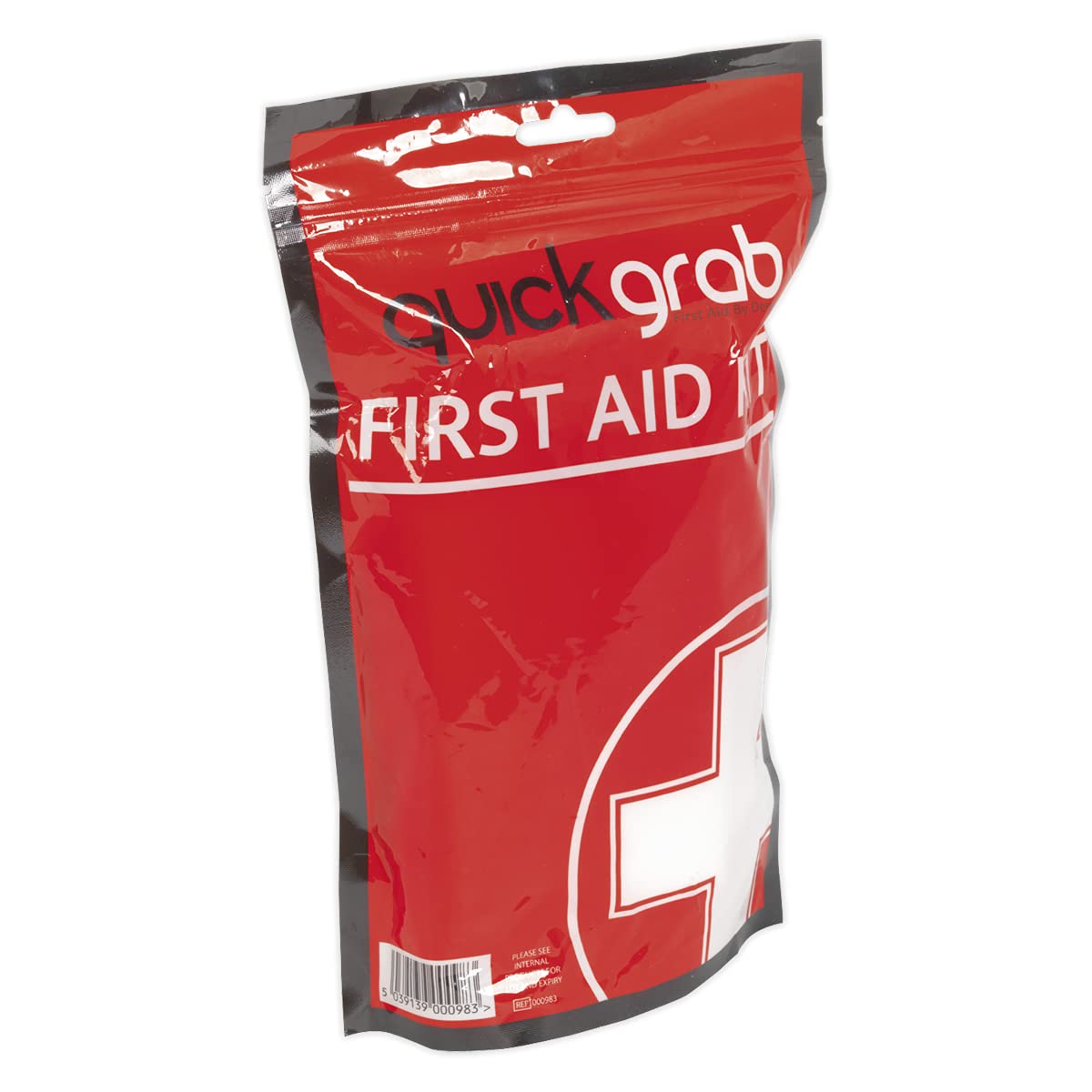 Sealey SFA03 First Aid Kit - Compact Emergency Medical Grab Bag for Home, Car, Travel & Outdoor Adventures - Essential Safety Supplies for Cuts, Burns & Injuries