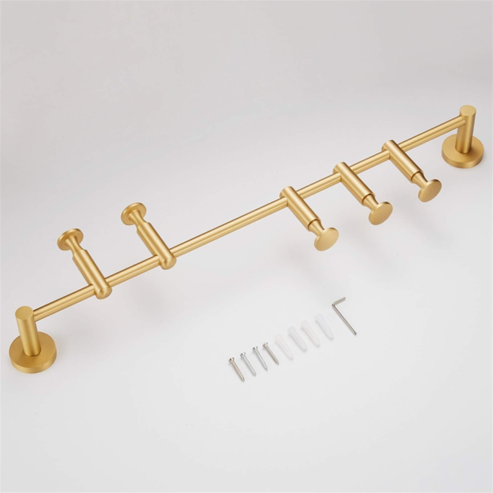 Premium Rotatable Brass Coat Rack - Wall Mounted Light Luxury Clothes Hook for Bedroom & Living Room | Space-Saving Entryway Organizer for Hats, Coats & Jackets (Perfect for Small Apartments & Modern Home Decor)