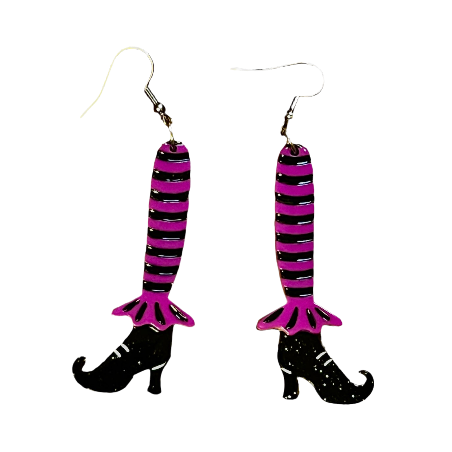 Purple Bewitching Booties Earrings by Lipstick & Chrome - Perfect for Parties, Date Nights & Fashion Statements