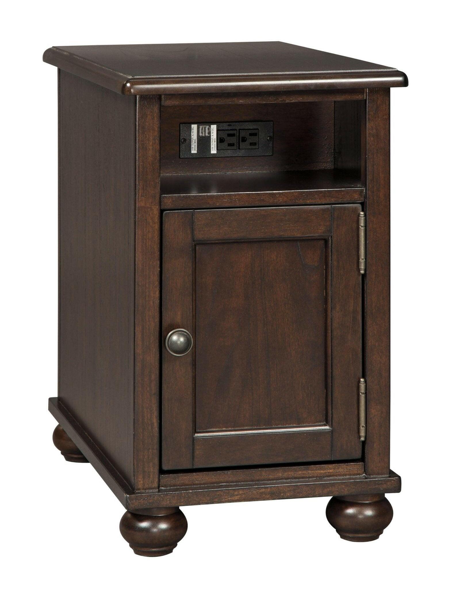 Barilanni Modern End Table T934 7 - Small Side Table for Living Room, Bedroom, Office - Nightstand with Sturdy Metal Frame & Wooden Top - Perfect for Coffee, Books, Lamps & Home Decor