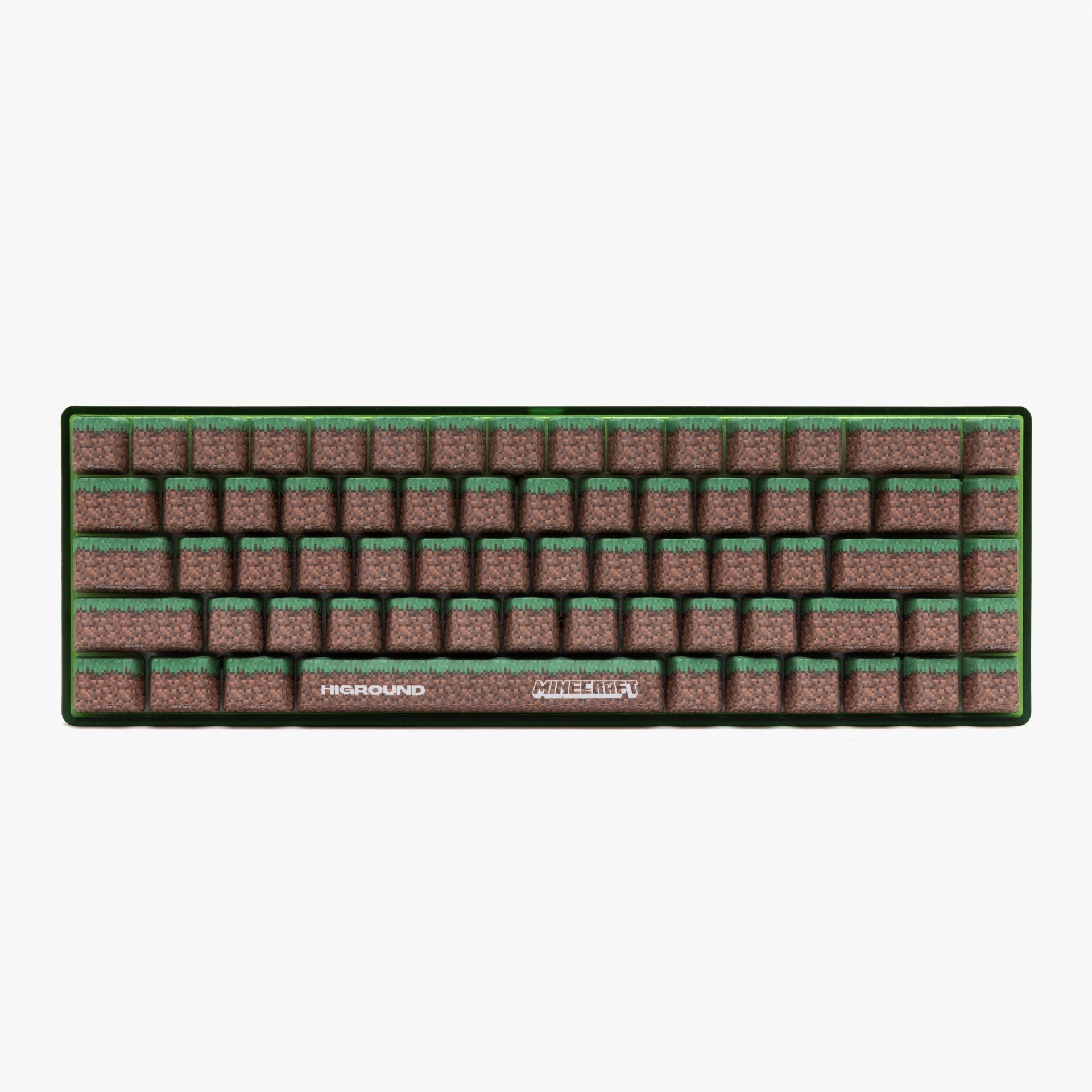 HG x Minecraft Basecamp 65 Mechanical Keyboard - Custom Grass Block Keycaps for Gaming & Typing | Perfect for Minecraft Fans & PC Enthusiasts