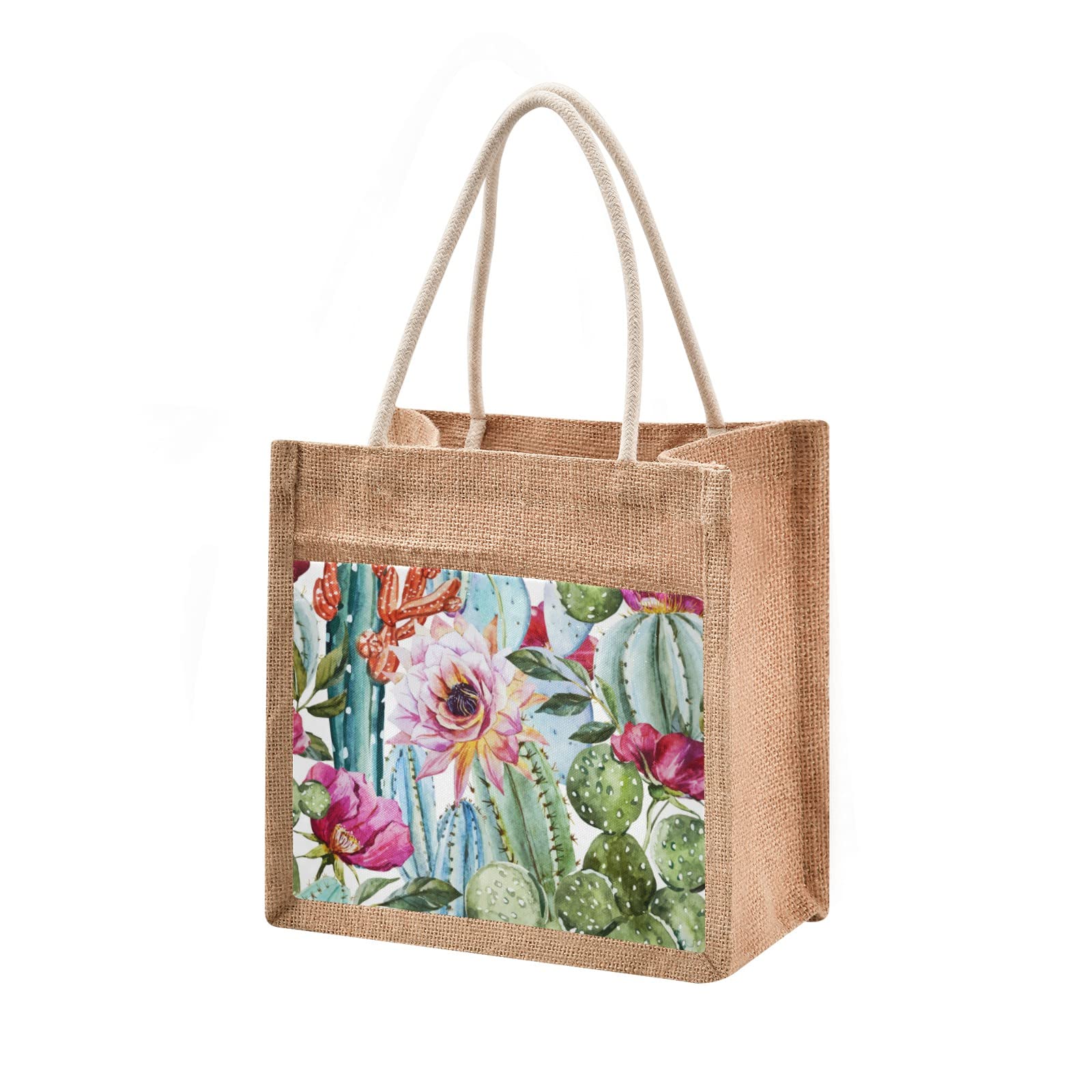 Eco-Friendly Jute Tote Bags with Zipper Closure & Sturdy Handles - 10