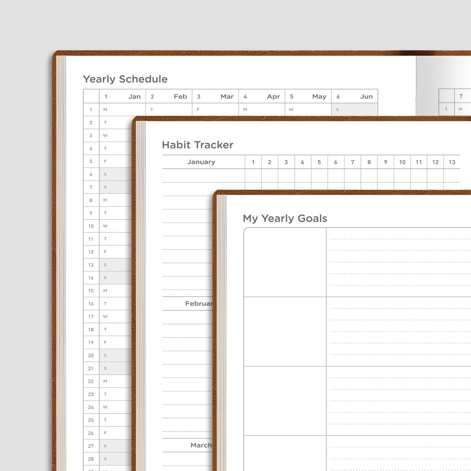 RETTACY 2024-2025 Planner - 18 Month Weekly & Monthly Calendar Organizer from Jan 2024 to Mar 2025 with 100 GSM Premium Acid-Free Paper, Leather Softcover, 8.5