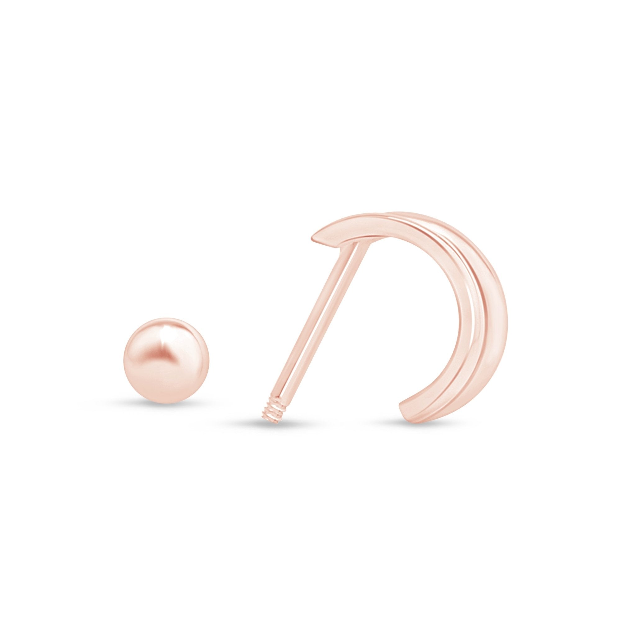 14k Rose Gold Double Hoop Illusion Ear Cuff Earrings - Elegant Cartilage Earrings for Women, Perfect for Parties, Weddings & Everyday Wear