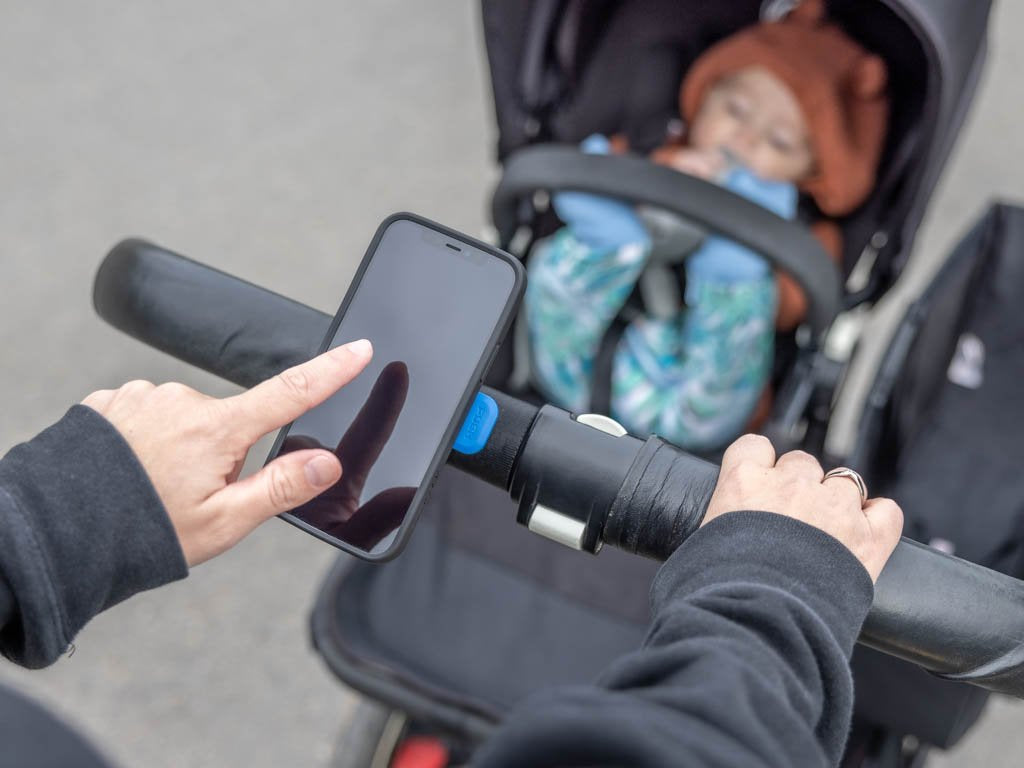 Premium Baby Stroller Accessories Kit - Universal iPhone Holder, Cup Holder & Storage Bag for Newborns & Toddlers - Perfect for Shopping, Travel & Outdoor Walks