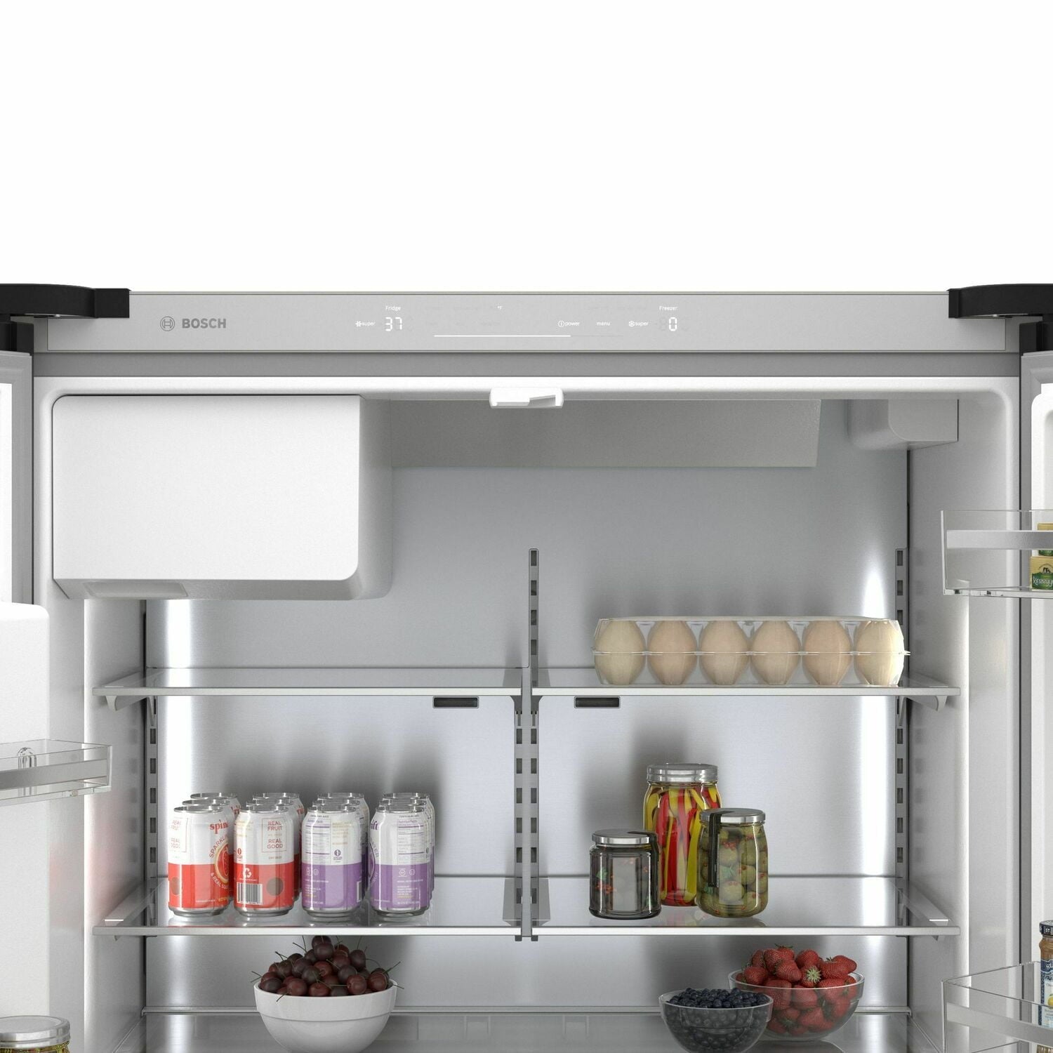 Bosch B36CD50SNB 500 Series 36 Inch French Door Bottom Freezer Refrigerator - Black Stainless Steel - Energy Star Rated - Spacious Storage for Large Families - Perfect for Modern Kitchens & Entertaining