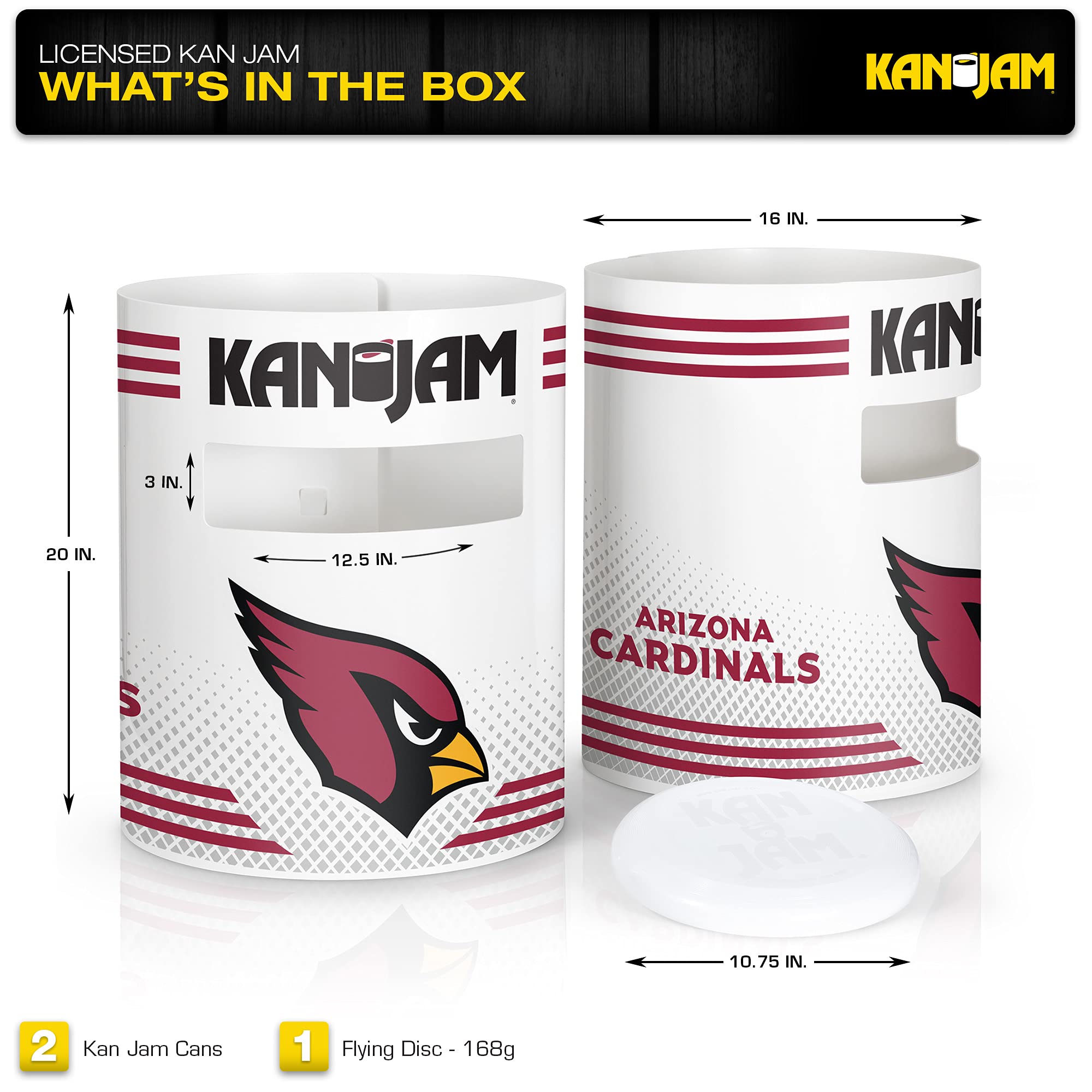 Kan Jam NFL Arizona Cardinals Official Disc Throwing Game - Outdoor Tailgate Party & Backyard Fun Sports Activity for Adults and Kids