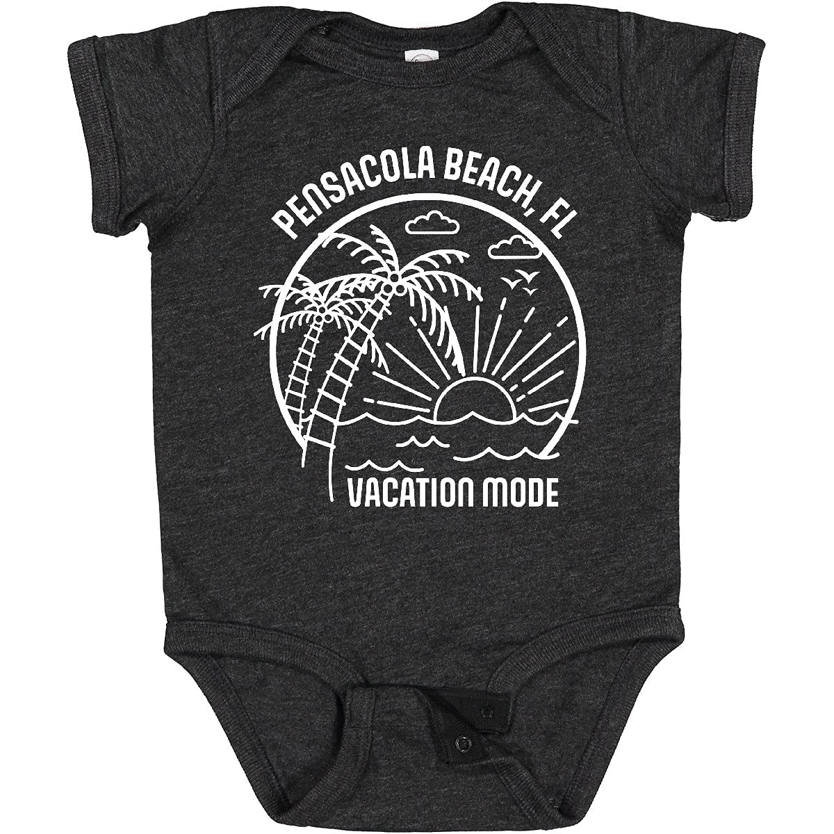 Inktastic Summer Vacation Mode Pensacola Beach Florida Baby Bodysuit - Cute & Comfortable Infant Onesie for Beach Trips & Family Vacations