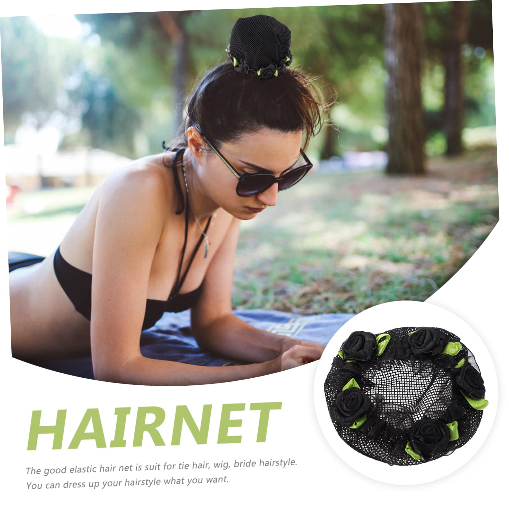 Mikinona 6-Pack Women's Hair Nets - Elastic Mesh Hair Ties & Bands for Bun Hairstyles - Durable Hair Accessories for Elegant & Tidy Look - Perfect for Work, Gym, Dance, and Everyday Use