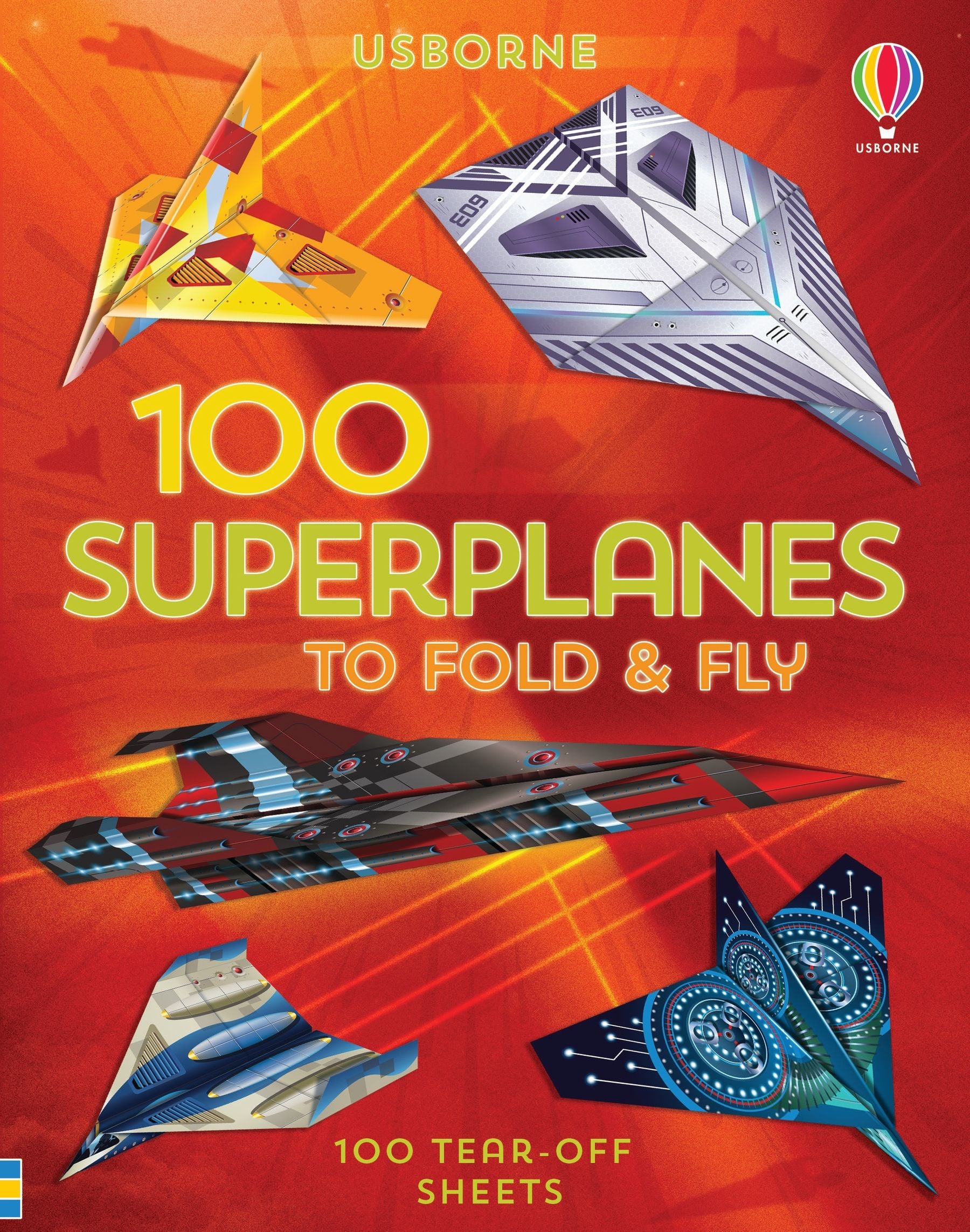 100 Superplanes to Fold and Fly - DIY Paper Airplane Kit for Kids & Adults - Fun Indoor & Outdoor Activity for Family, School, and Office Breaks