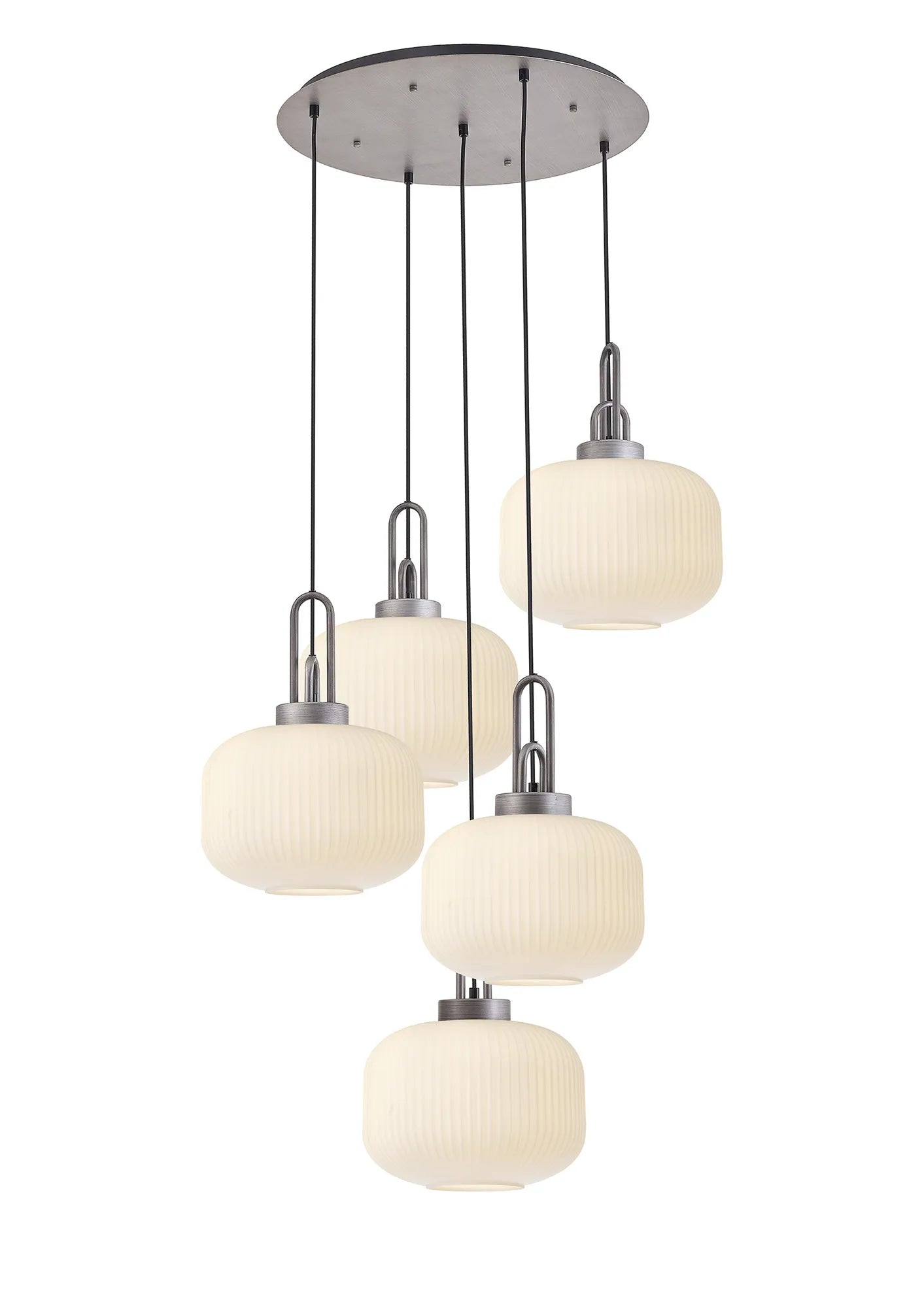 Stylish Cadiz 5-Light Cluster Pendant Light Fixture - Modern Ceiling Lighting for Dining Room, Kitchen & Living Room