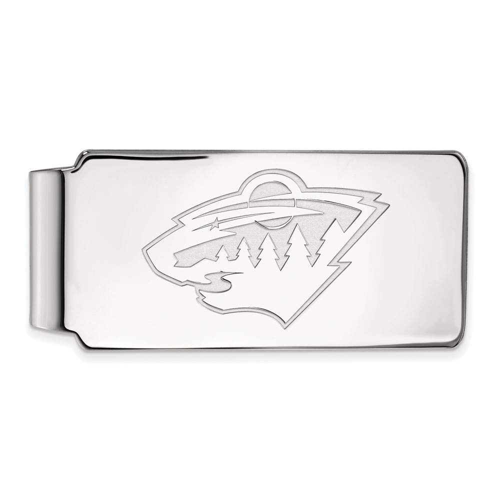 Minnesota Wild NHL Hockey Money Clip - Premium Sterling Silver Gift for Men - Perfect for Fans, Collectors & Everyday Carry