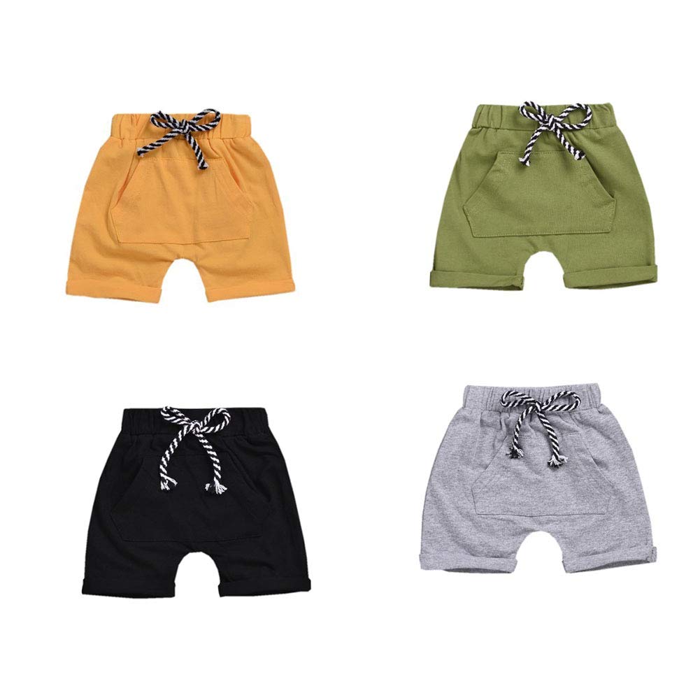 DCUTERQ Boys' Cotton Summer Shorts - Soft Casual Harem Pants with Pockets | Toddler & Baby Comfort Wear for Playtime, Beach & Outdoor Activities
