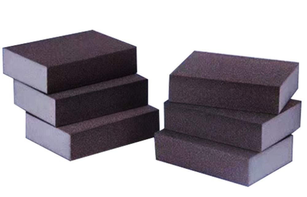 36 Grit Wet/Dry Sanding Sponge - 6pcs Diamond Polishing Pads for Metal, Wood & Auto - Hand Sanding Tool for DIY Projects, Car Detailing & Surface Refinishing