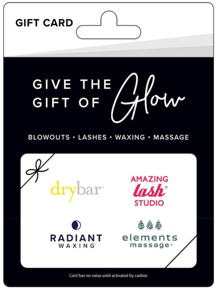 $50 Wellbiz Gift Card for Drybar, Amazing Lash, Radiant Waxing & Elements Massage - Perfect for Birthdays, Spa Days & Self-Care Gifts