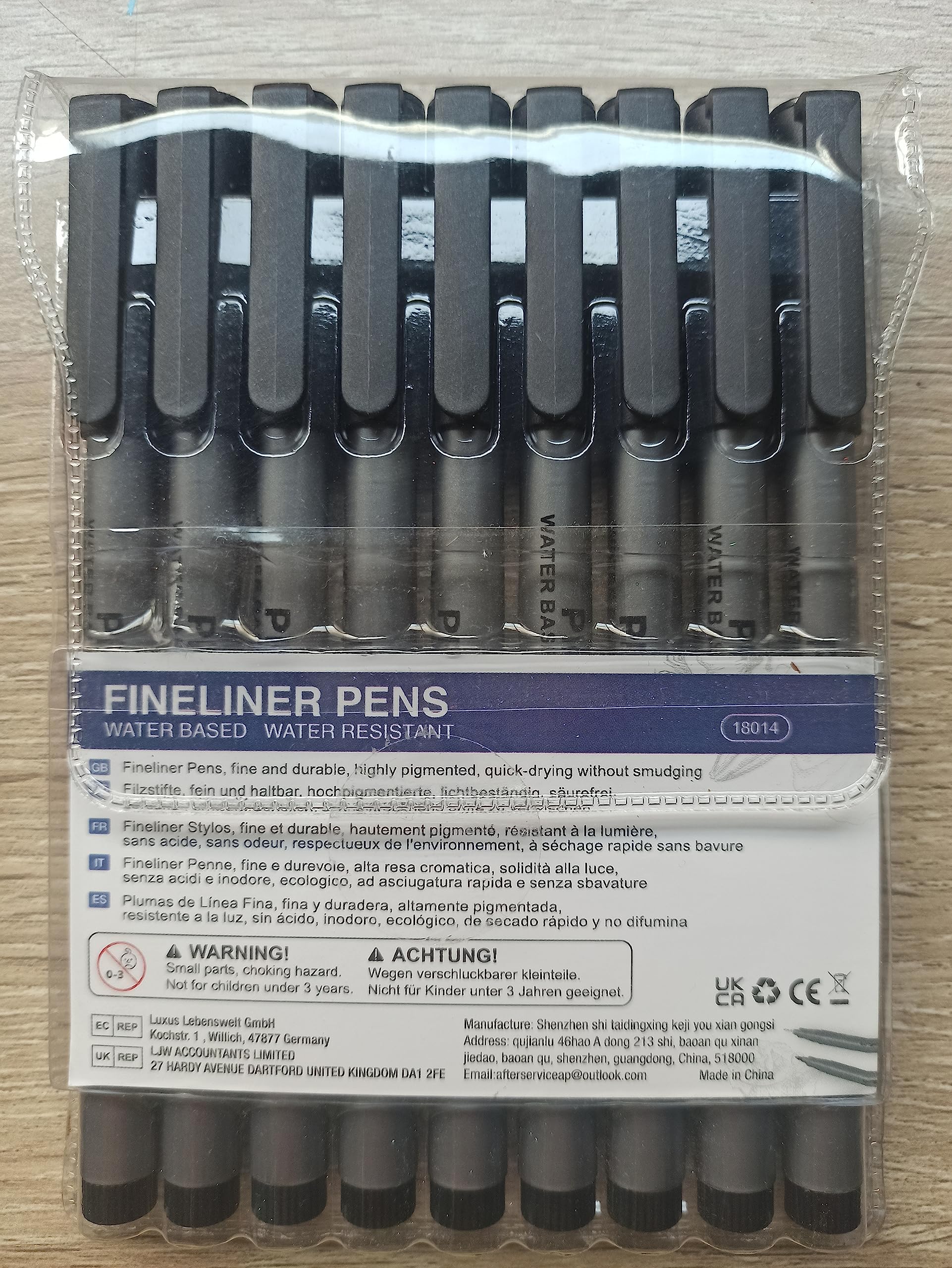 APOGO Fineliner Black Pens Set of 9 - Professional Drawing Micron Pens for Artists, Sketching, Calligraphy & Handwriting - Premium Art Supplies for Manga, Zentangle & Illustration - Perfect for Bullet Journaling, Note Taking & Creative Projects