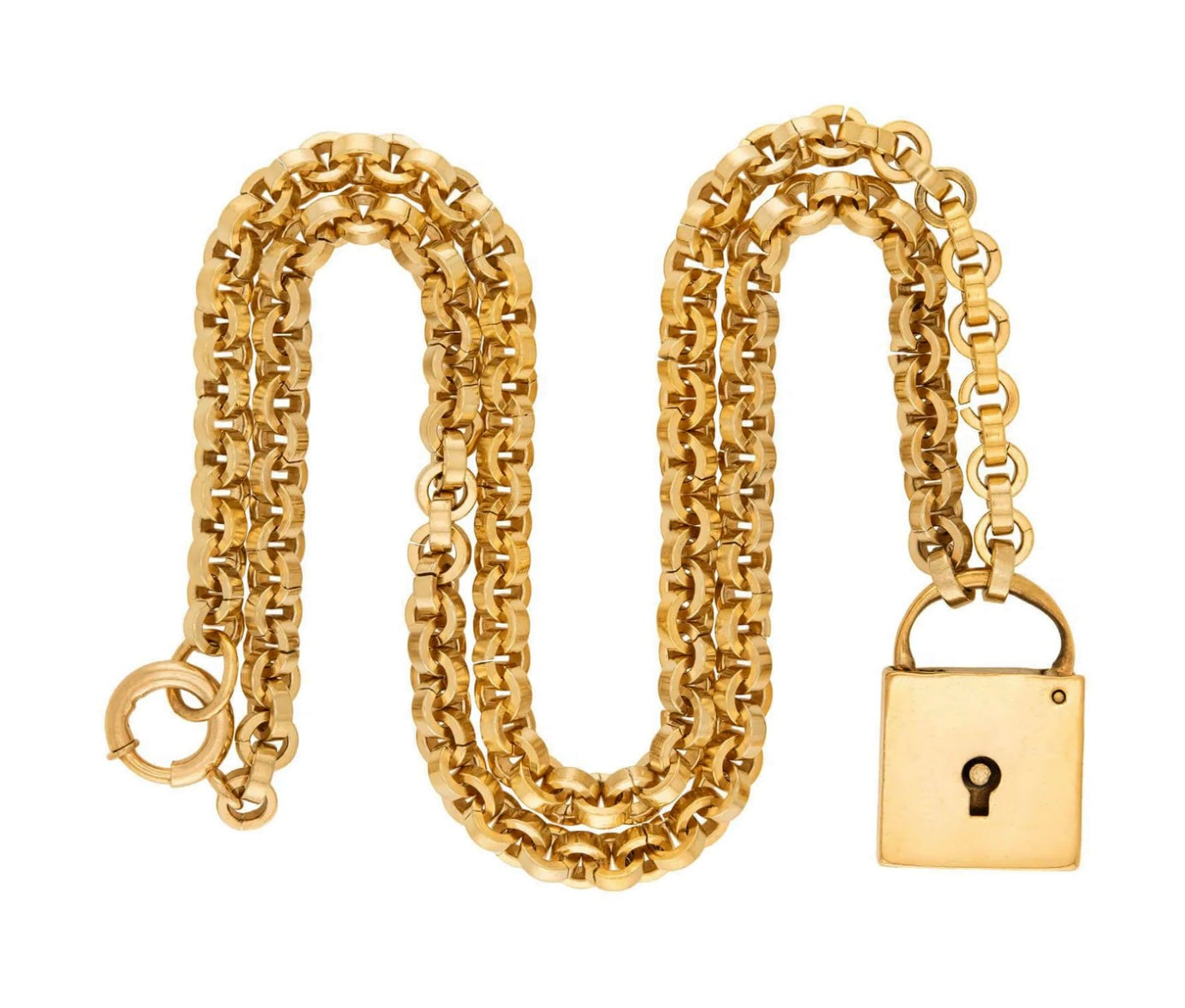 Victorian Gold Filled Padlock Pendant Necklace for Women - Vintage Lock Charm Jewelry Gift for Her - Perfect for Valentine's Day, Anniversary & Special Occasions