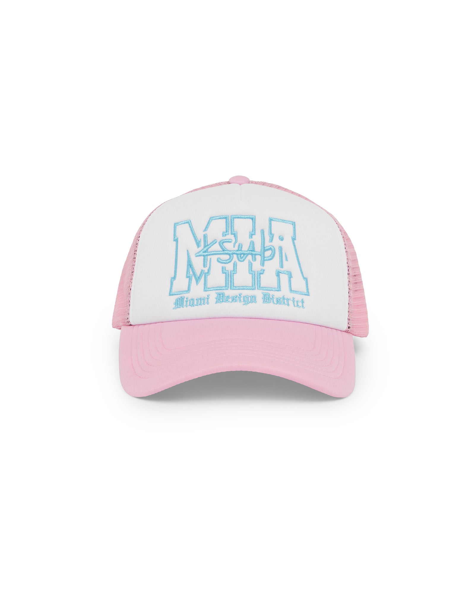 Miami and the Streets Trucker Cap - Pink Snapback Hat for Men & Women | Perfect for Beach, Streetwear, and Outdoor Activities