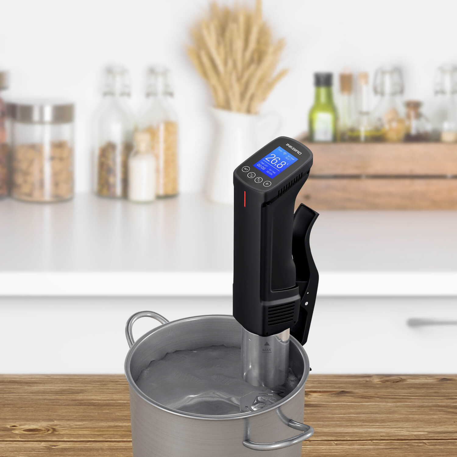 ISV 100W WiFi Sous Vide Precision Cooker - Smart Temperature Control for Perfect Steaks, Chicken & Fish - Ideal for Home Chefs & Meal Prep