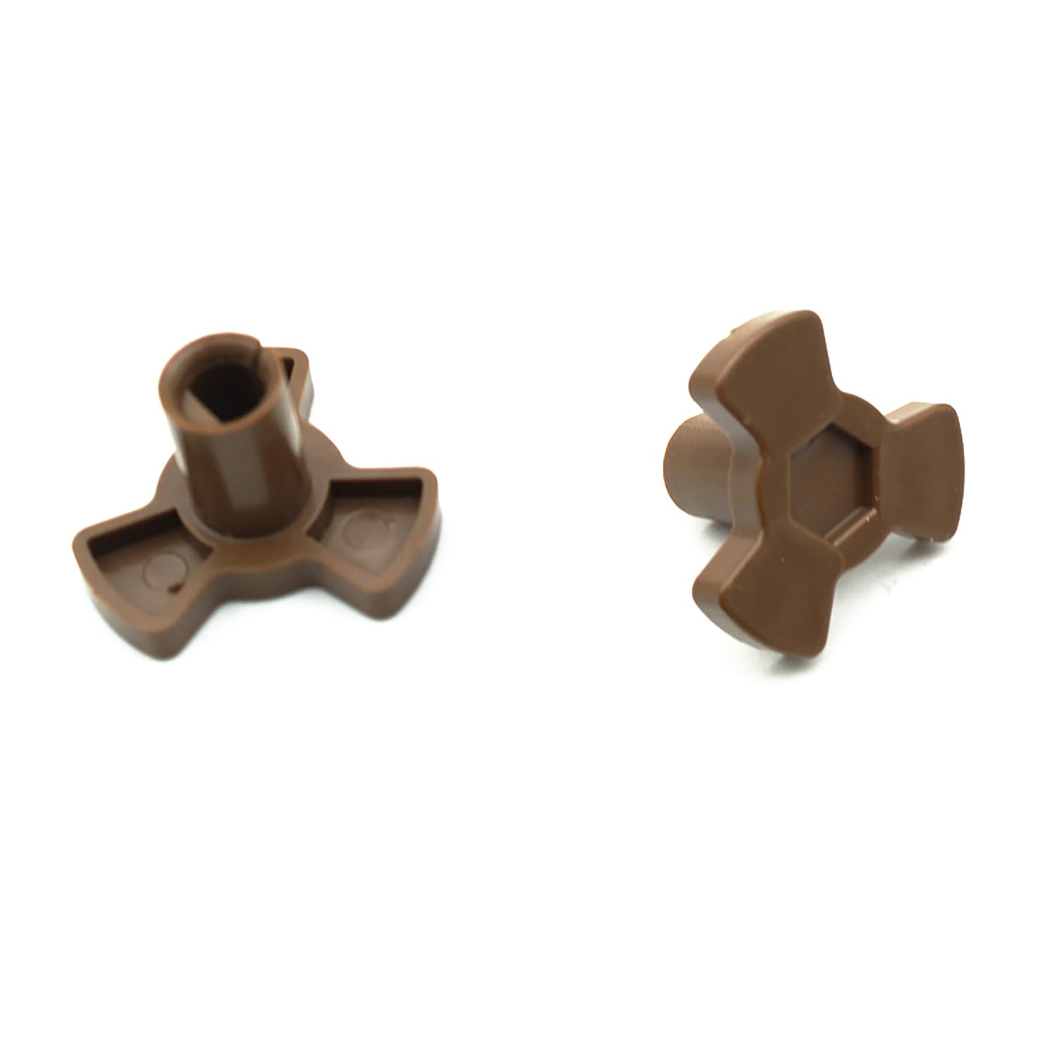 2-Pack Microwave Oven Turntable Coupler - Y-Shaped Shaft Holder & Glass Tray Guide Support with Port for 2.4cm Height Roller (Random Color) - Replacement Part for Smooth Microwave Rotation - Perfect for Whirlpool, GE, Samsung & More