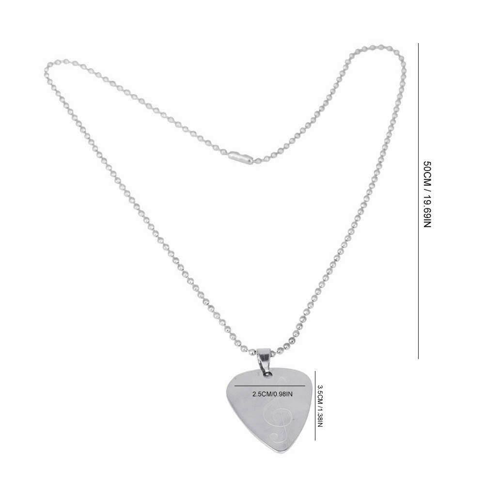 Premium Metal Guitar Pick Necklace - Durable Bass & Acoustic Guitar Accessory for Musicians - Perfect for Performances, Gifts & Music Lovers