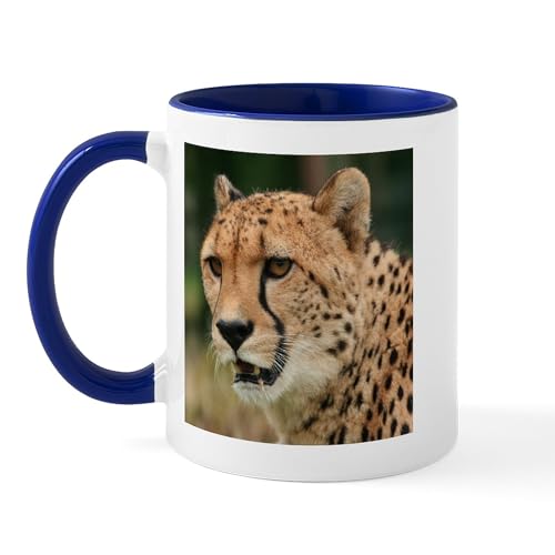 White/Navy Inside - Cheetah Mug