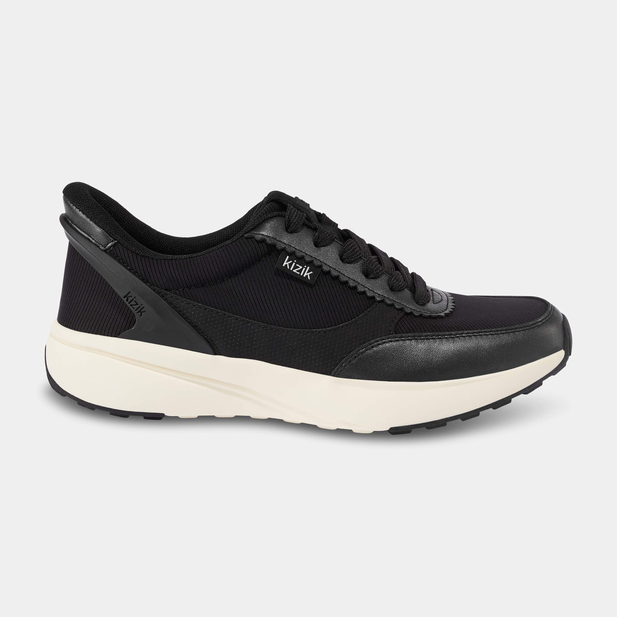Women's Paris Black & Pristine Fashion Sneakers - Stylish & Comfortable for Walking, Travel & Casual Outfits