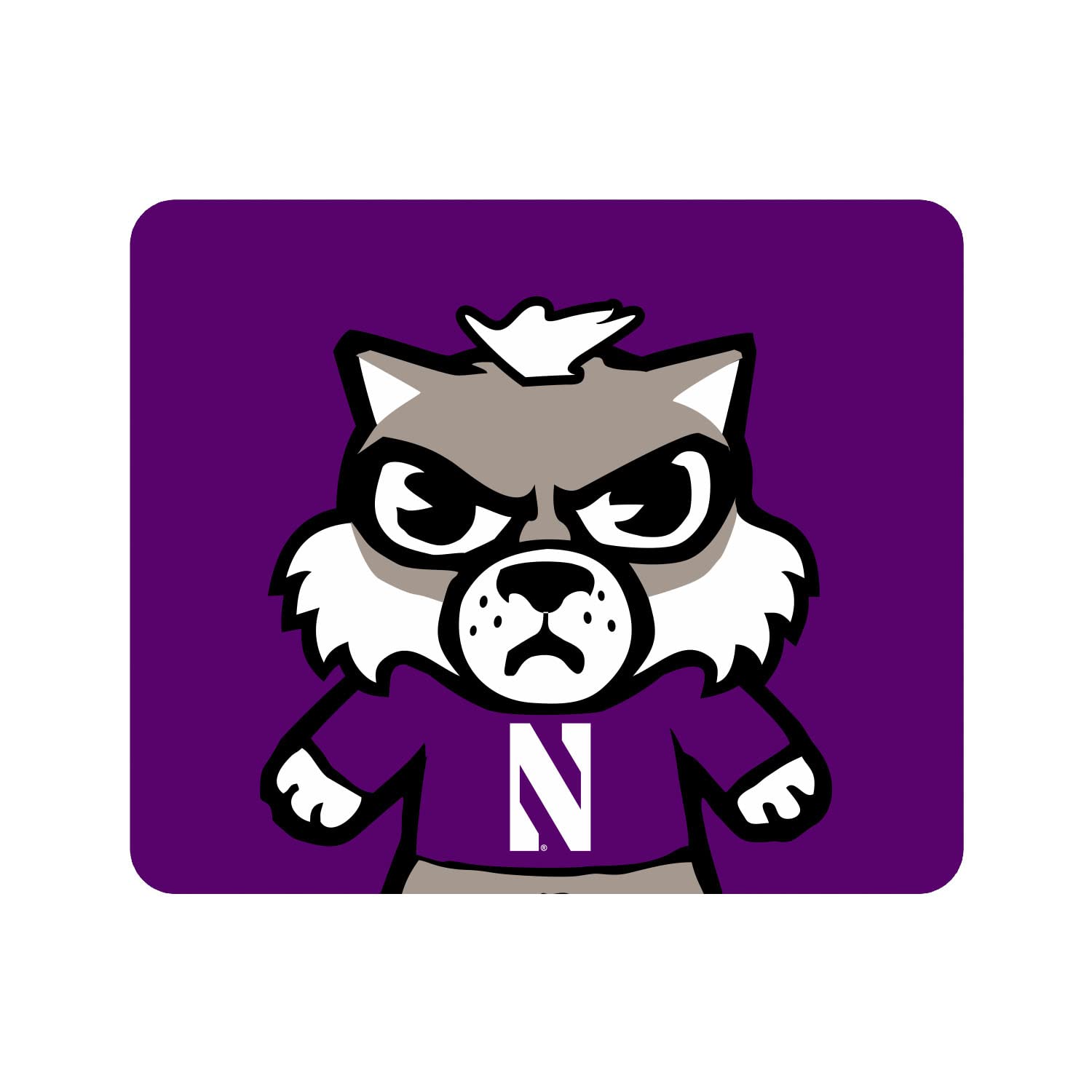 Northwestern University Standard Fabric Mouse Pad - OTM Essentials Desk Accessory for Work & Gaming | Non-Slip Computer Mousepad with Smooth Surface | Perfect for Office, Home & Dorm Room Setup
