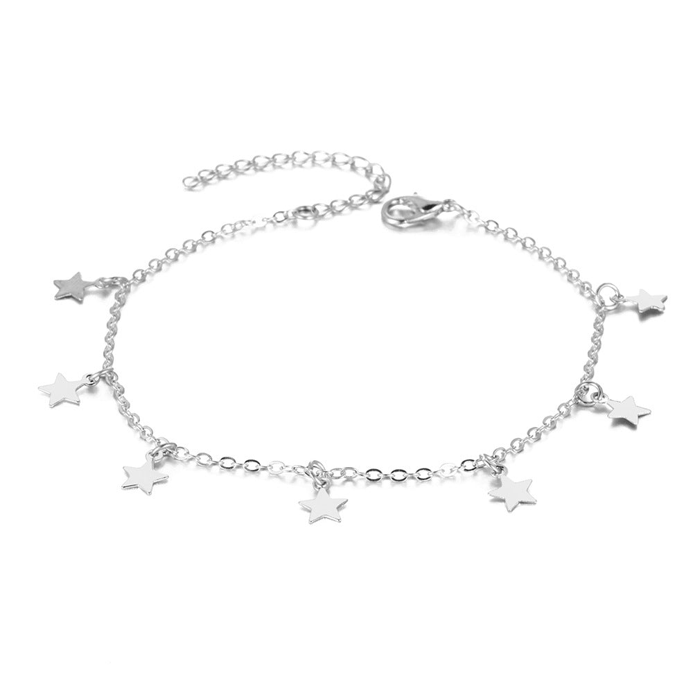 Simple Star Fashion Anklet Jewelry - Elegant Adjustable Ankle Bracelet for Women | Perfect for Beach, Summer & Boho Outfits