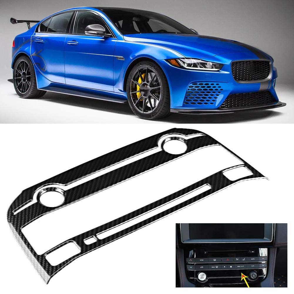 Carbon Fiber AC Center Frame Trim for Jaguar XE XF - Premium Car Interior Upgrade for Enhanced Style & Comfort