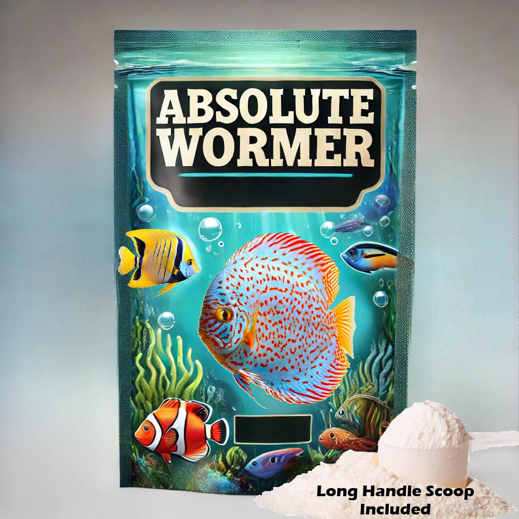 WORMER Plus - Freshwater & Saltwater Aquarium Powder Treatment for Worms, Flukes & Parasites (40G Treats 4800 Gallons) - Safe Fish Tank Cleaner for Healthy Aquatic Pets