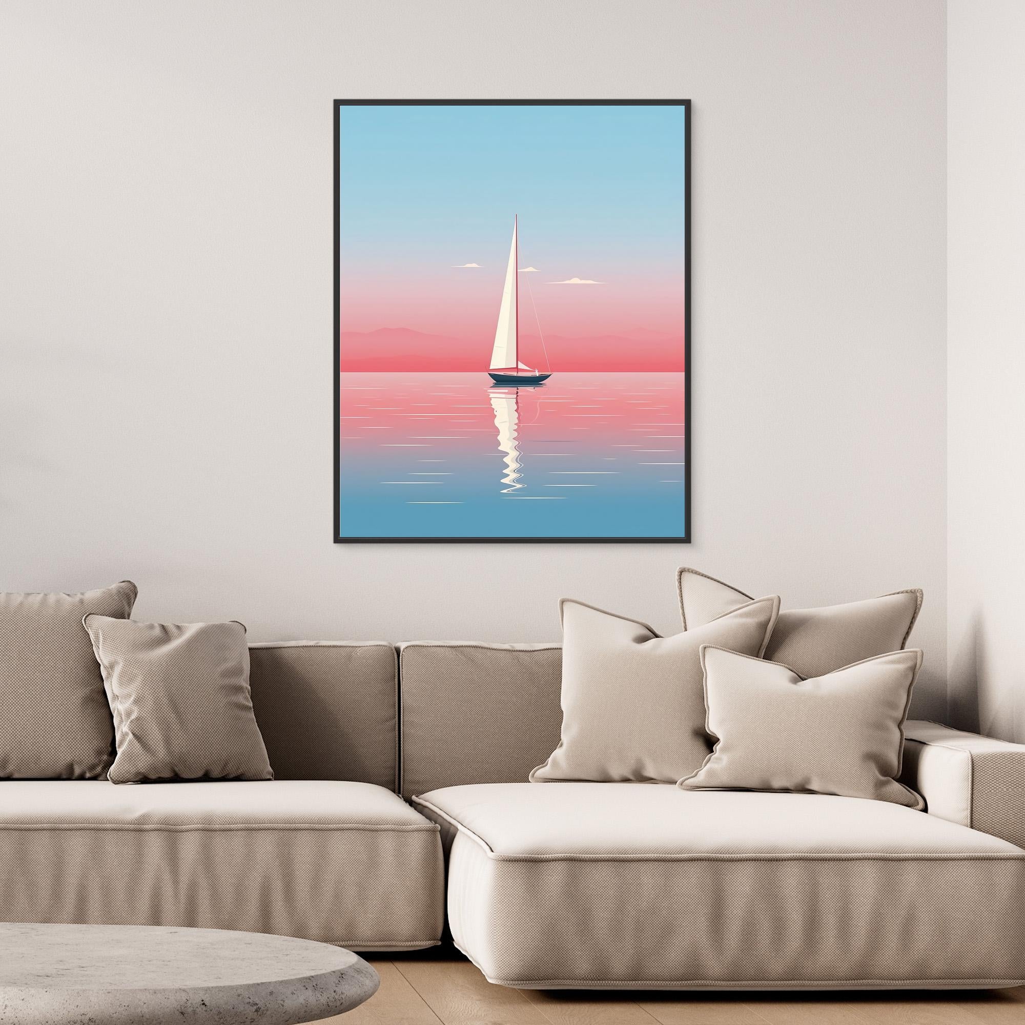 Sailing In Peace by Emiliano Deificus - Premium Canvas Wall Art Print for Living Room, Bedroom & Office Decor
