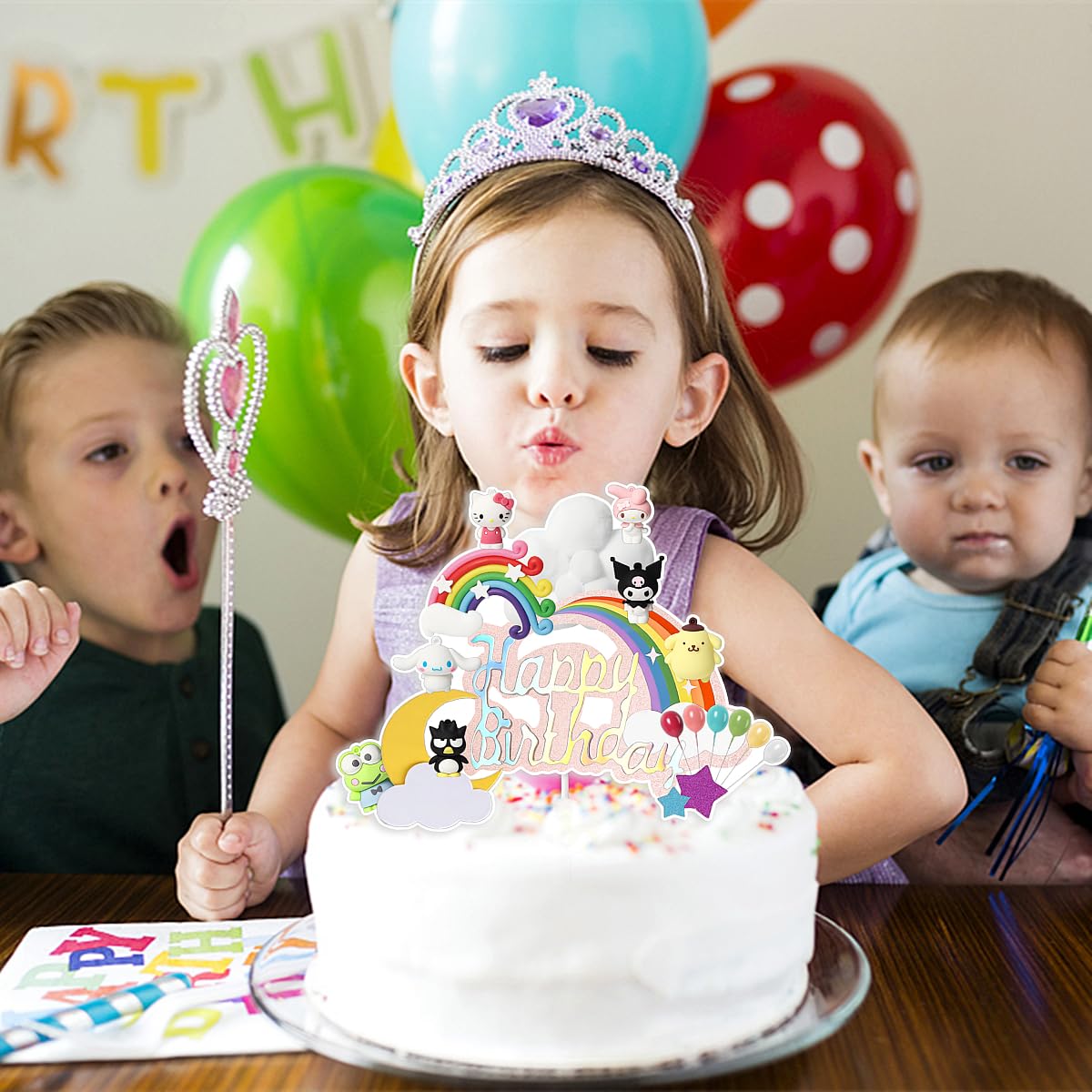 1PCS Adorable Kitty Cake Topper - Cute Cat Birthday Party Decorations for Kids, Girls & Boys - Perfect for Kitty Themed Parties, Baby Showers, and Birthday Celebrations