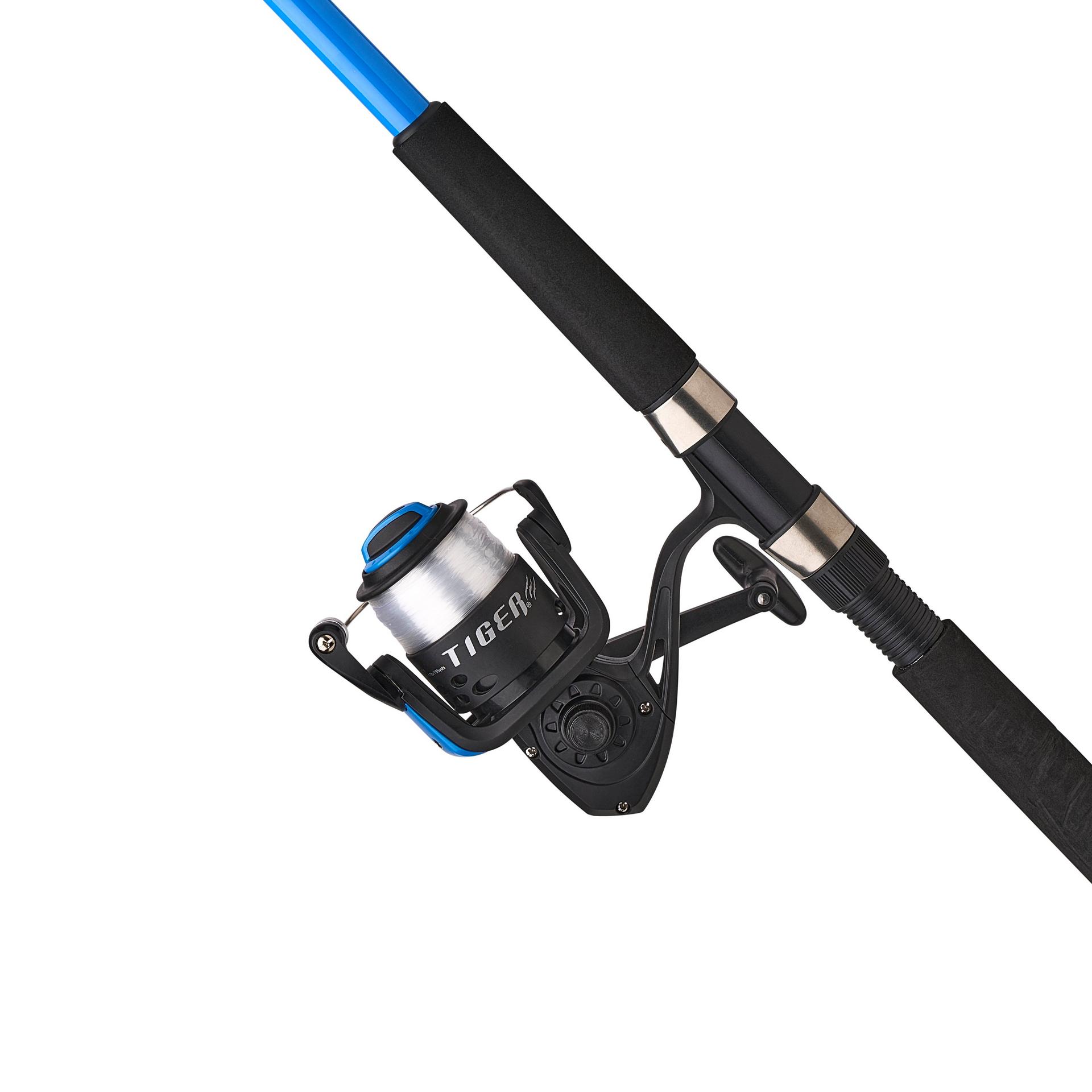 Tiger® Spinning Catfish Fishing Combo Kit - Complete Rod and Reel Set for Freshwater & Saltwater Angling - Perfect for Shore Fishing, Boat Trips, and Catfish Tournaments