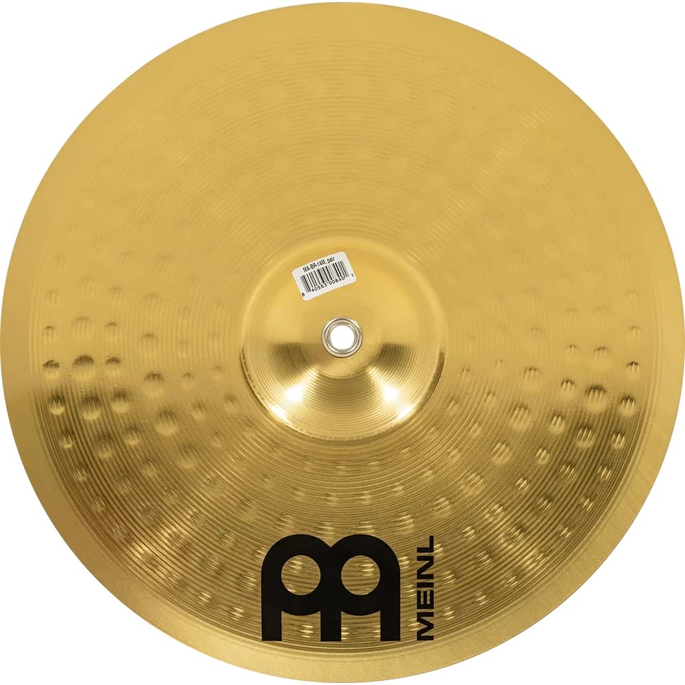 Meinl 14” Marching Cymbal Pair with Straps - Professional Brass Alloy Cymbals with Traditional Finish - German Made Drum Accessories - 2 Year Warranty (MA-BR-14M) - Perfect for Marching Bands, Drum Corps & Live Performances