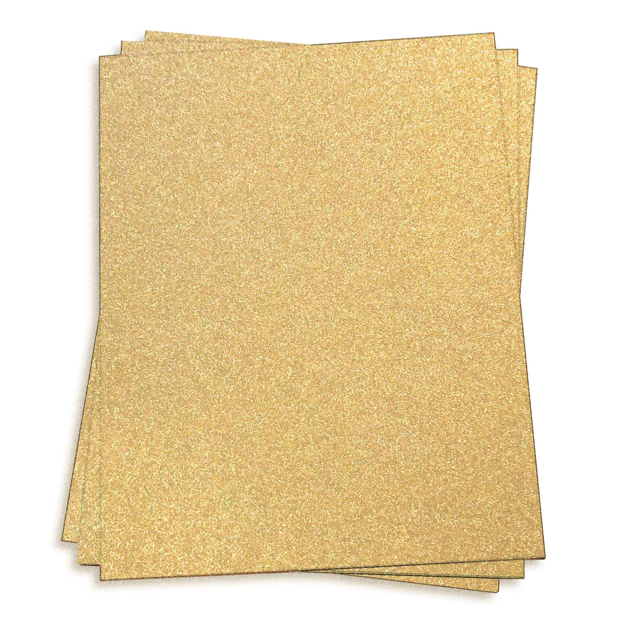 Sparkle Gold Card Stock Paper - 11x17 Inches, 104lb Cover Weight, 25 Sheets, MirriSPARKLE Glitter for DIY Crafts, Scrapbooking, Invitations & Greeting Cards