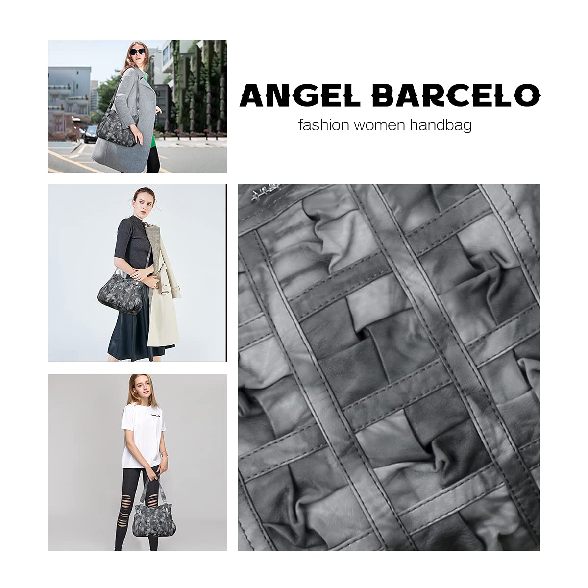 Angel Barcelo Women's Hobo Purses & Handbags - Fashionable Satchel & Large Shoulder Bags for Work, Travel & Everyday Use
