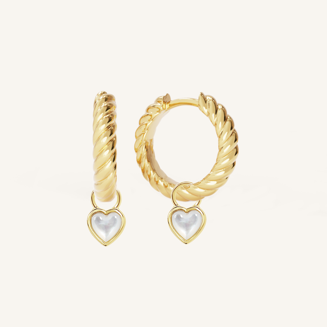 Devote Heart Rope Hoops - Trendy Gold Plated Dangle Earrings for Women | Perfect for Date Night, Parties & Everyday Wear