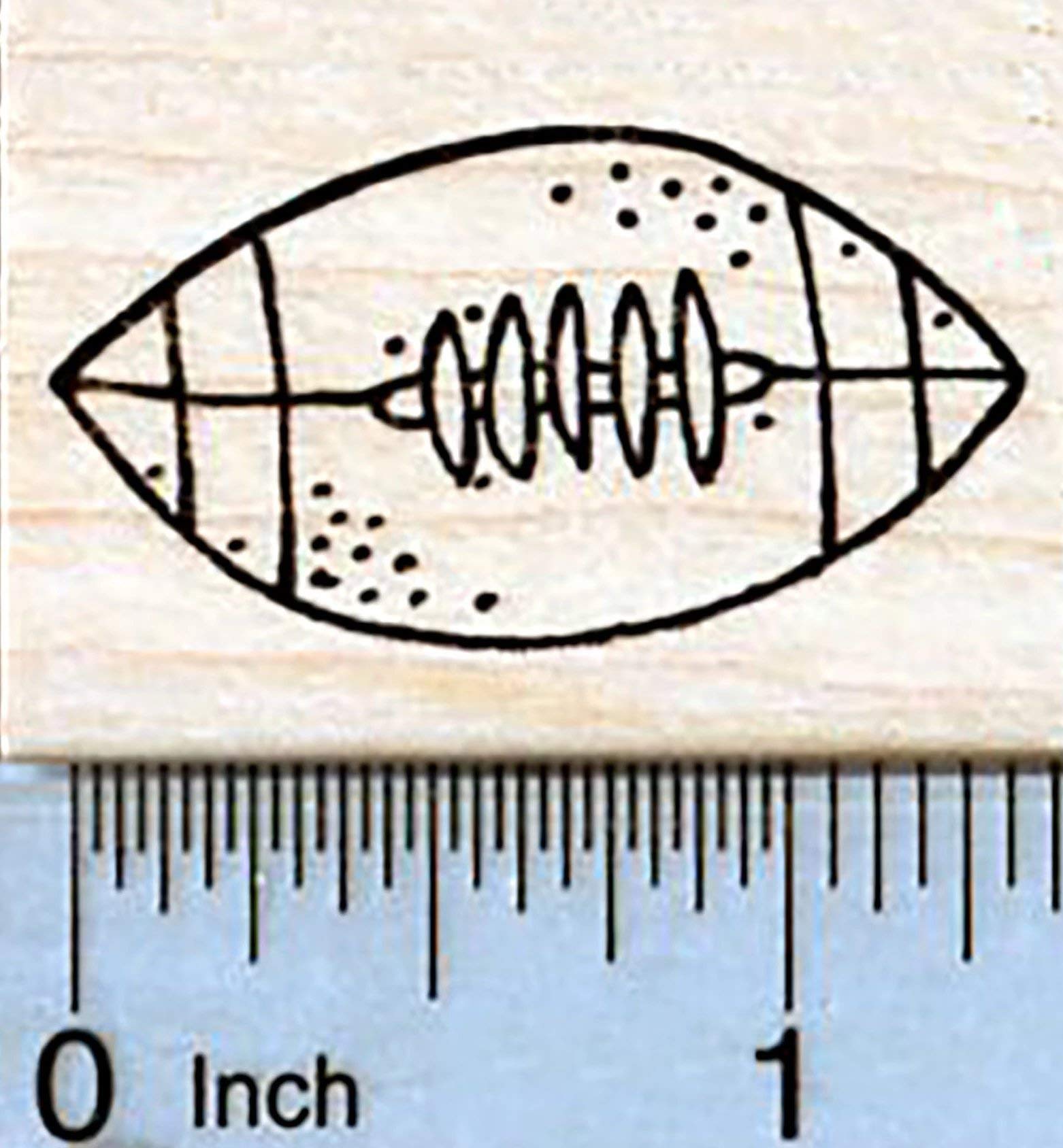 Custom Football Rubber Stamp - Personalized Team Logo Stamp for DIY Crafts, Scrapbooking & Officiating - Perfect for Sports Fans, Coaches & Referees