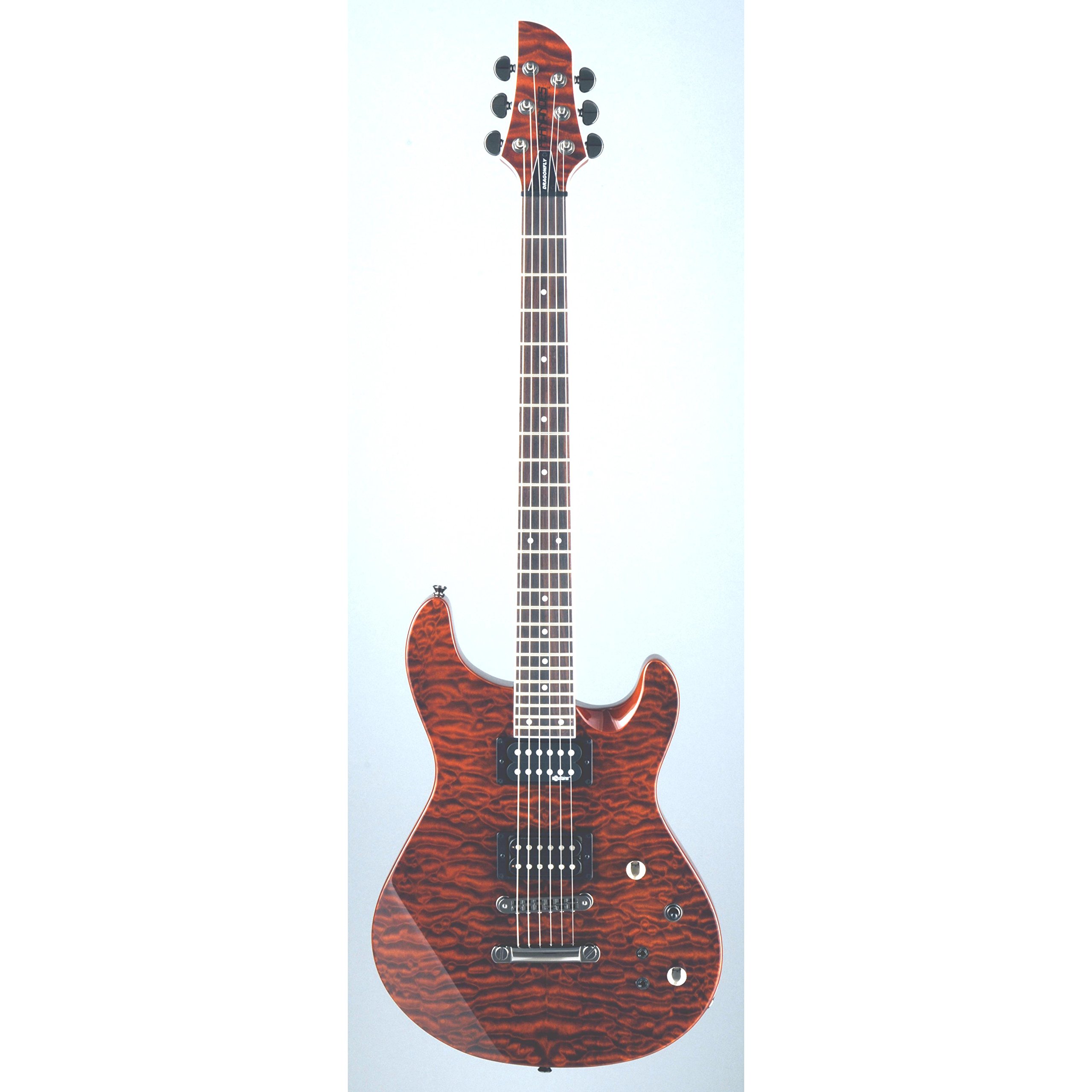 Dragonfly Pro Electric Guitar - Transparent Amber Finish | Professional Solid Body Guitar for Rock, Blues & Live Performances