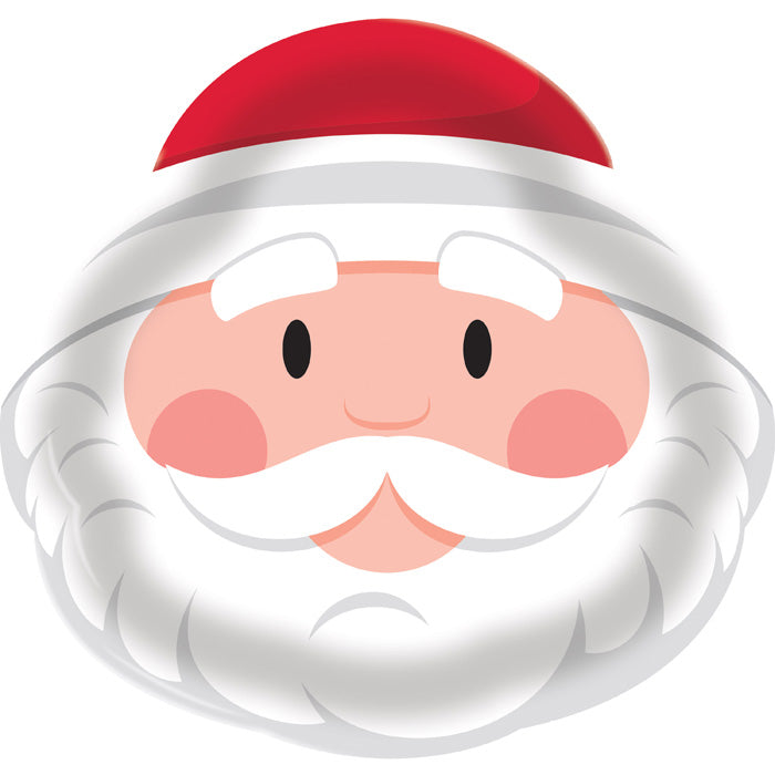 12-Piece Bulk Santa Plastic Trays for Christmas Party Serving - Perfect for Holiday Desserts, Candy & Appetizers