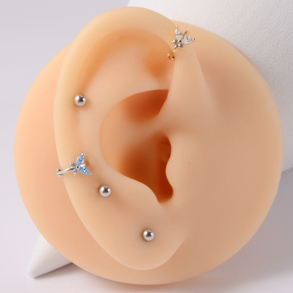 18K Rose Gold Butterfly Small Huggie Hoop Earrings for Women | Dainty & Elegant Jewelry Gift for Her | Perfect for Everyday Wear, Date Nights & Special Occasions