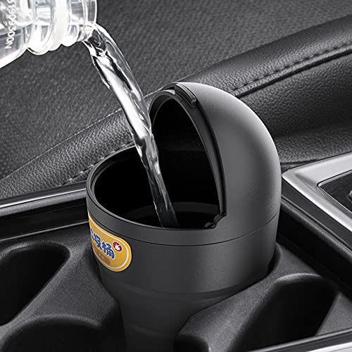 Portable Car Trash Can with Lid - Leak-Proof Auto Garbage Bin | Mini Trash Bin for Car, Home, Office, Kitchen & Bedroom | Perfect for Road Trips, Commuting & Daily Organization
