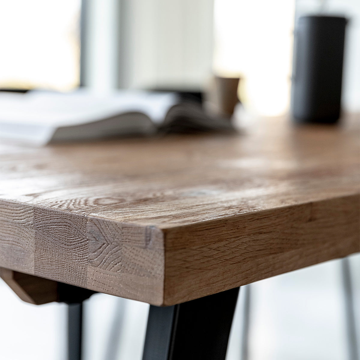Calia Modern Rectangle Dining Table - Solid Wood Kitchen Table for 6 - Perfect for Dining Room, Kitchen, and Small Spaces