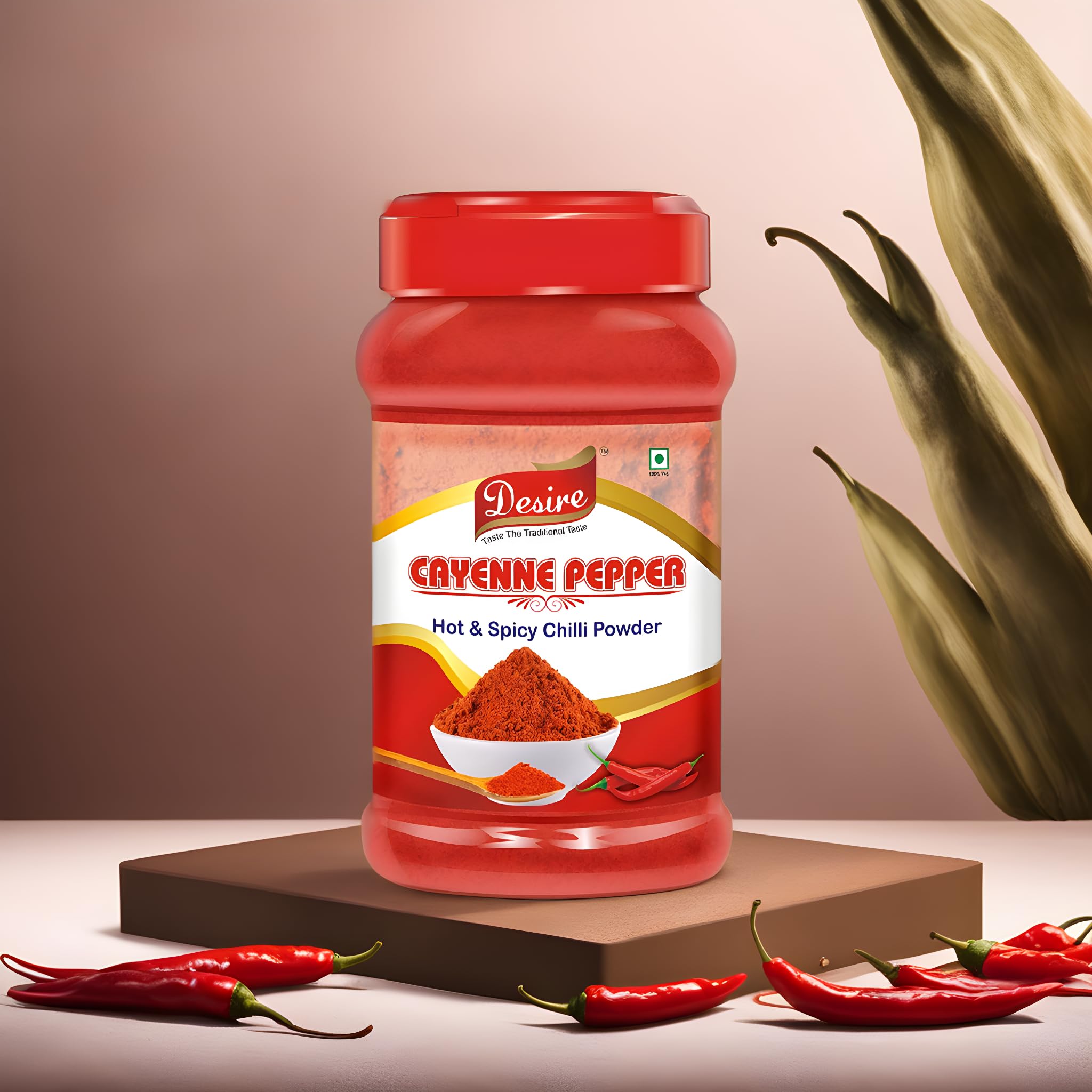 Desire Cayenne Pepper Powder 400g - Hot & Spicy Chili Powder for Cooking, Seasoning & Grilling | Perfect for BBQ, Mexican Dishes & Homemade Hot Sauce
