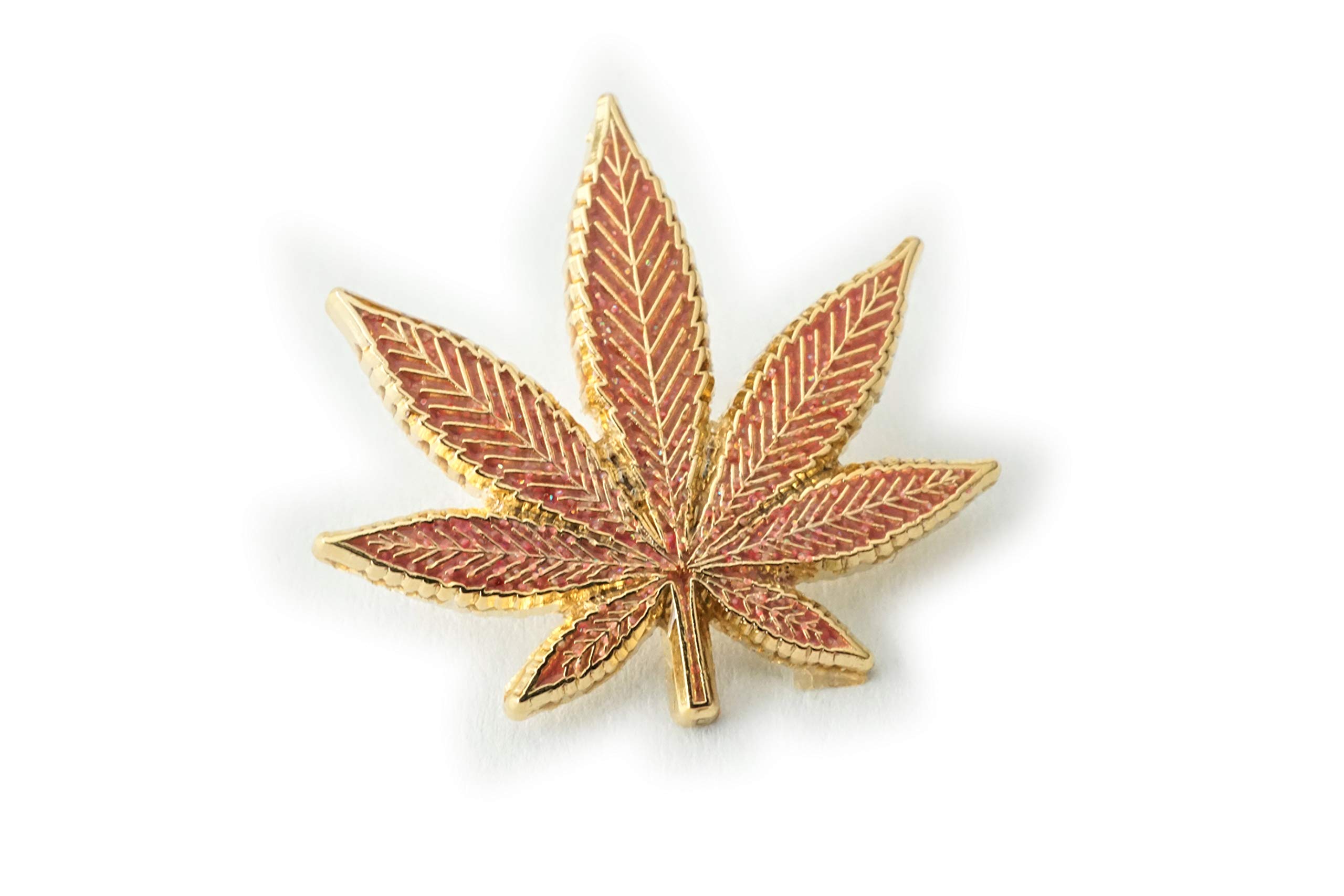 420 Pink Glitter Marijuana Leaf Lapel Pin - Medical Pot Weed Hat Jacket Accessory for Stoner Gifts & Cannabis Enthusiasts - Perfect for 420 Celebrations, Festivals & Cannabis-Themed Events
