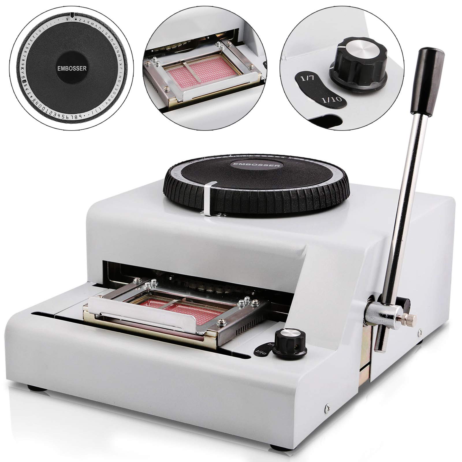 VEVOR Card Embosser Machine - 72 Character Embossing Tool for ID, Credit & Membership Cards | Perfect for Office, School & Business Security Use